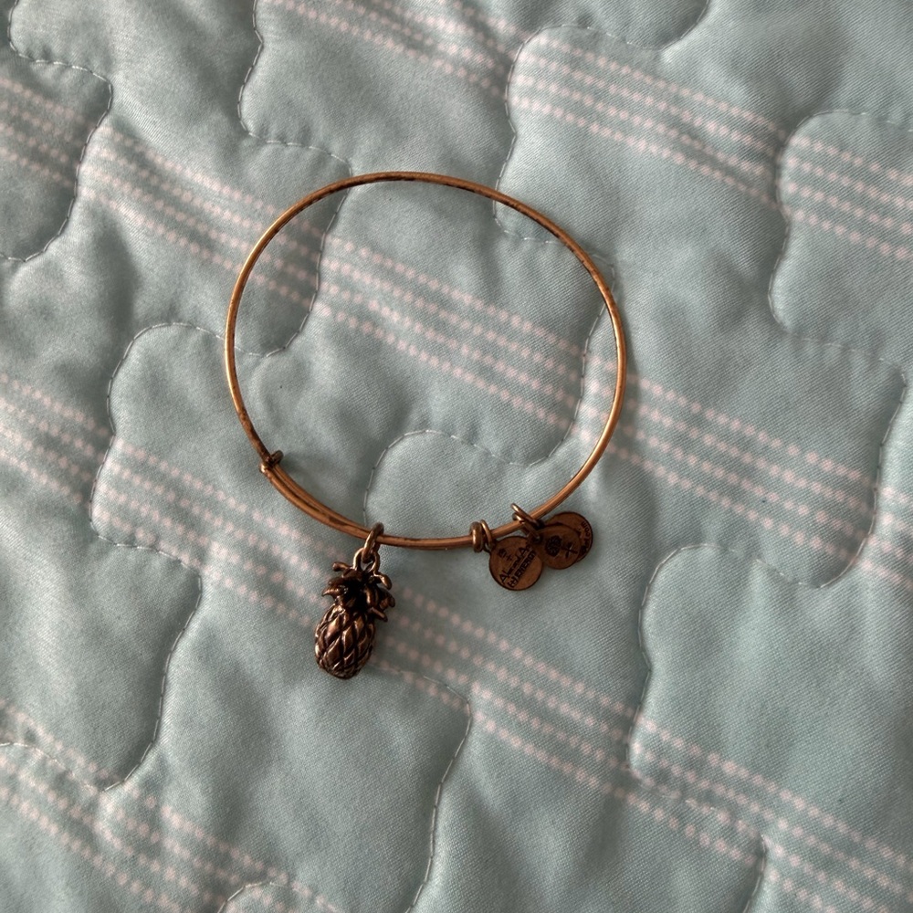 Gold Charm Bangle Bracelet